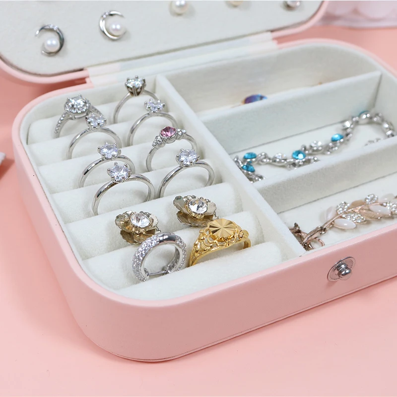 Luxury Necklace Earring Ring Jewelry Boxes Organizer Custom Jewellery Storage Box