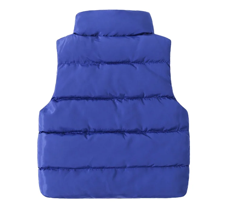 2022 warm winter work school children sleeveless down jacket warm winter kids zipper vest coat for boy girl