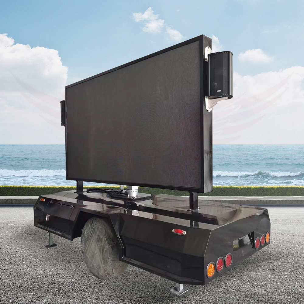 SINOSWAN SL30 Mobile LED Trailer Mobile Billboard Mobile Led Trailer Display Sign Digital Trailer Sign Mounted Car for Sale