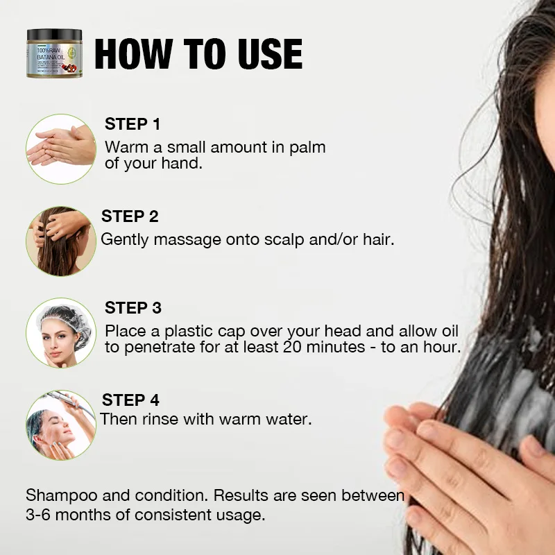 OEM Private label Eliminate Hair treatment oil Split Ends 100% Pure Batana Oil raw from Honduras Hair Growth Batana Oil