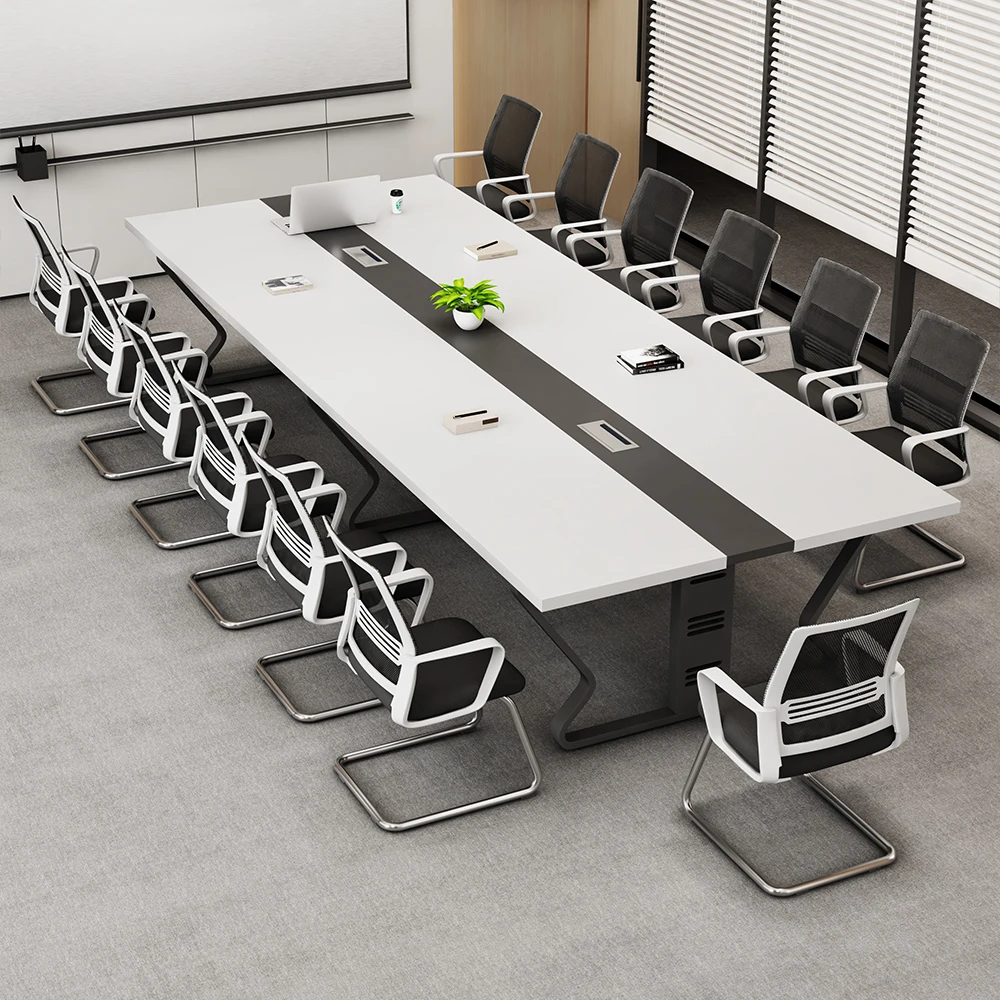 Современный бесплатный образец 10 стульев 16 человек U-образный кварцевый камень столы для конференций высокий стол конференц-зала