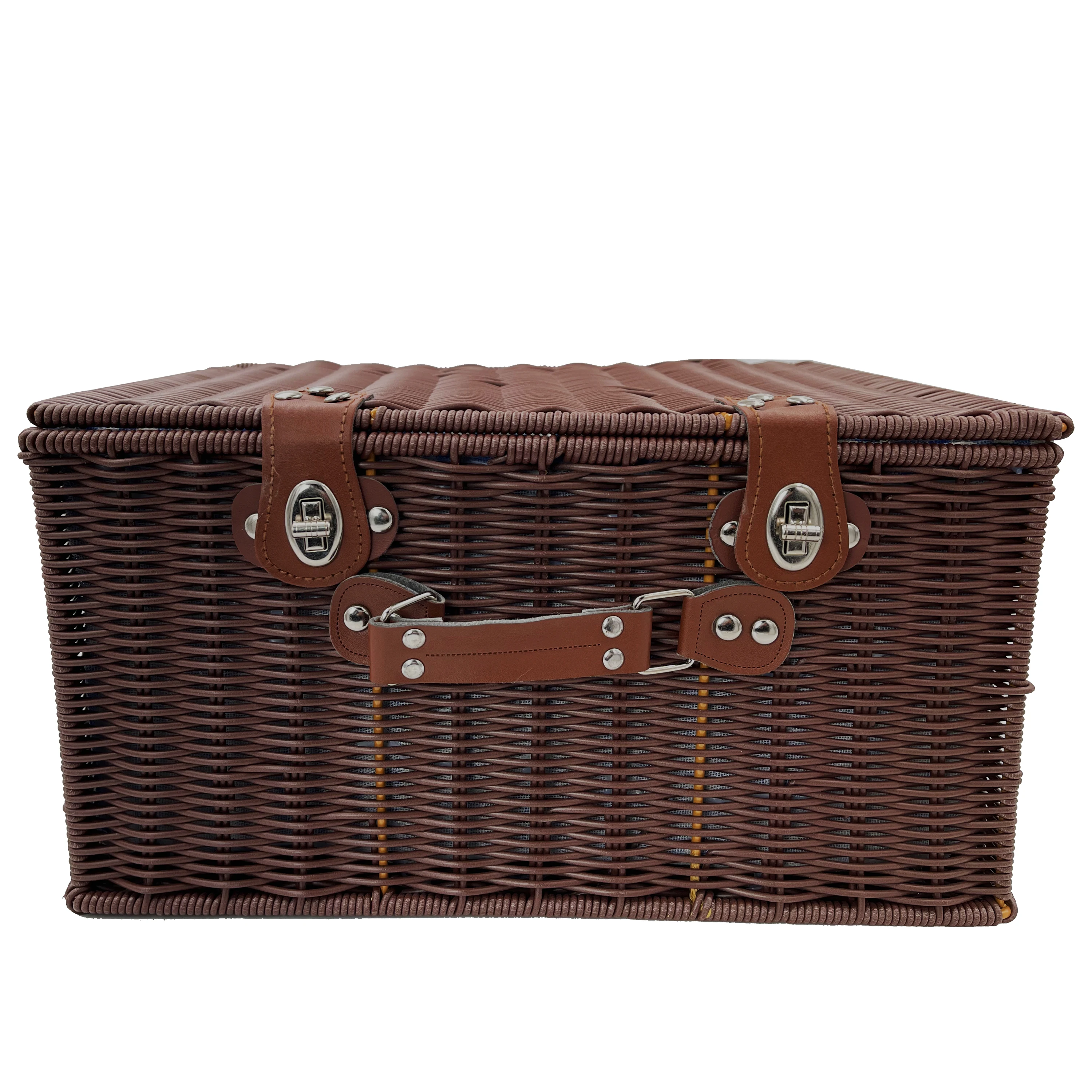 Wholesale 2/4 person Customized OEM outdoor Camping handmade rattan basket picnic basket