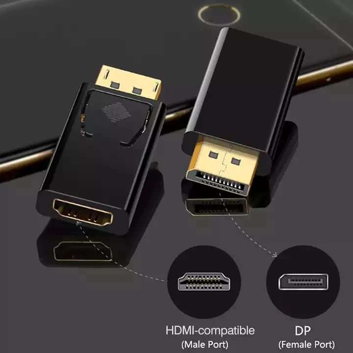 Адаптер DisplayPort-HD-MI-совместимый с 4K конвертер штекер порта дисплея переходник для HD ТВ-кабеля Видео Аудио ПК
