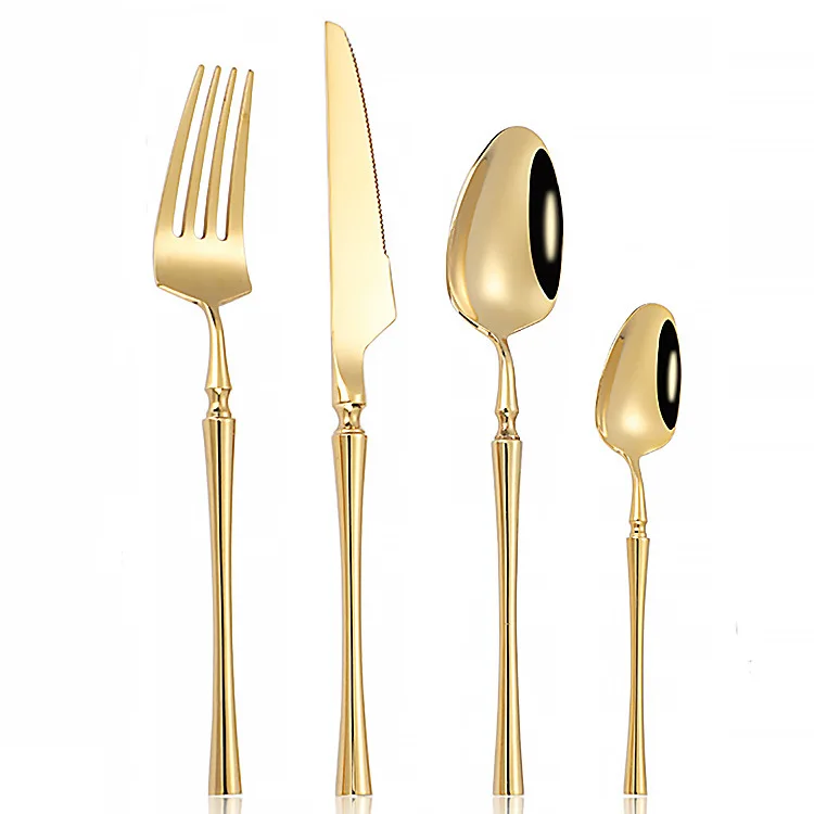 Knife Fork and Spoon Household Hotel Western Tableware Steak Knife and Fork round Handle European 304 Stainless Steel Tableware