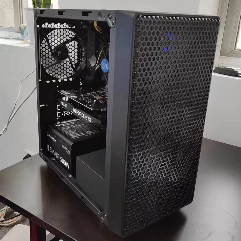 ITX Mini Gaming Computer Case Window Pc Box Transparent Desktop OEM Panel Pc Open Frame Mini Pc Aluminum Alloy Stock Synology