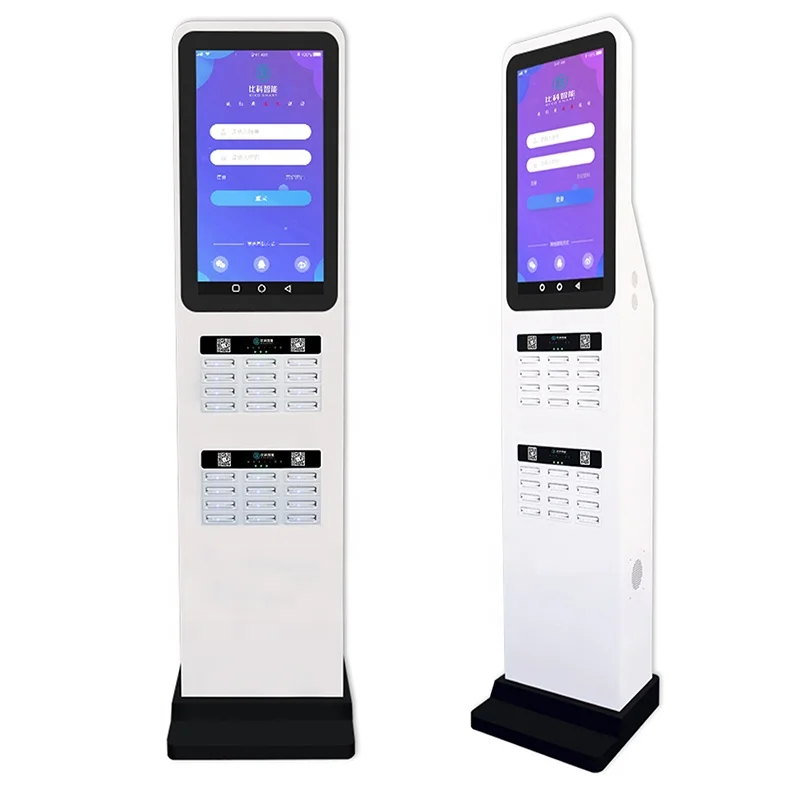 
OEM popular 10slots charger station power bank with LCD screen for bus station 