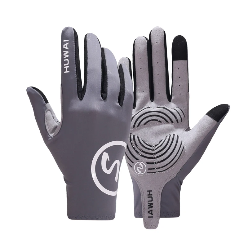 Touch screen Silicone Full finger Cycling Running Gloves For Gym Outdoor Sports Exercise Gloves