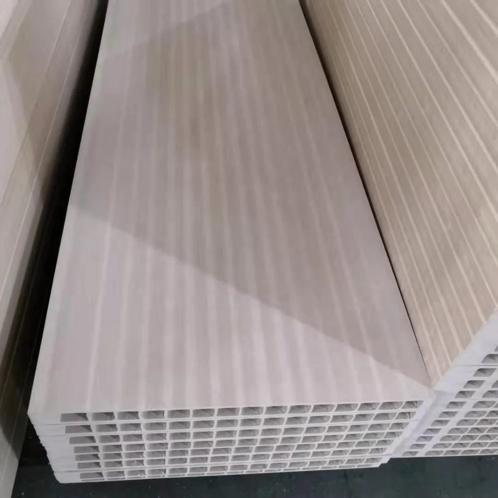 waterproof factory sell  hotselling hollow WPC panel door board by extrusion