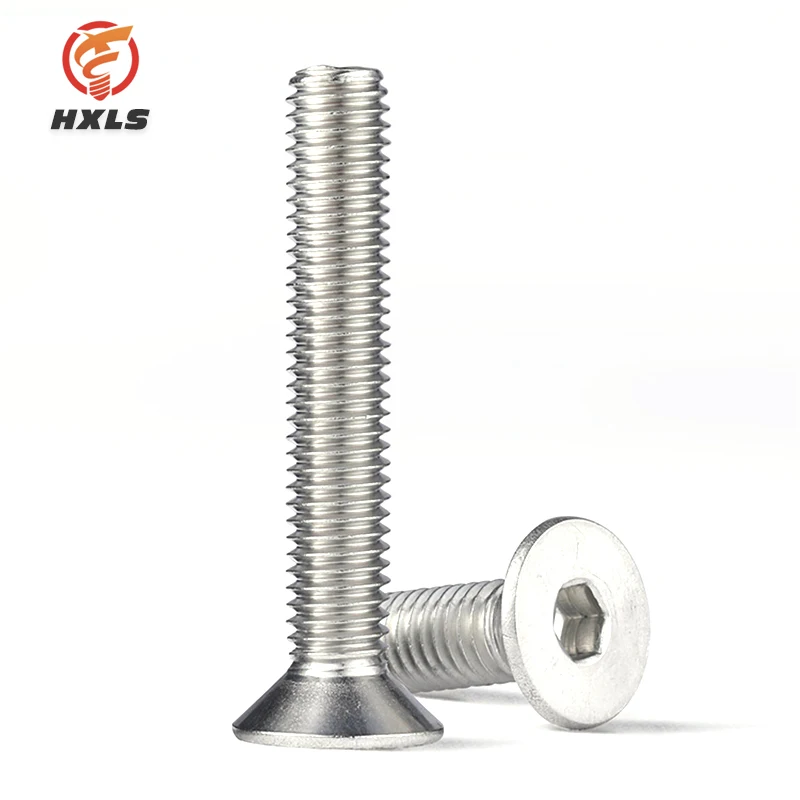 Factory Sale Direct flat head hex socket cap screw hex socket cap head screw  M2M3M4M5M6M8M10-M20 din 7991