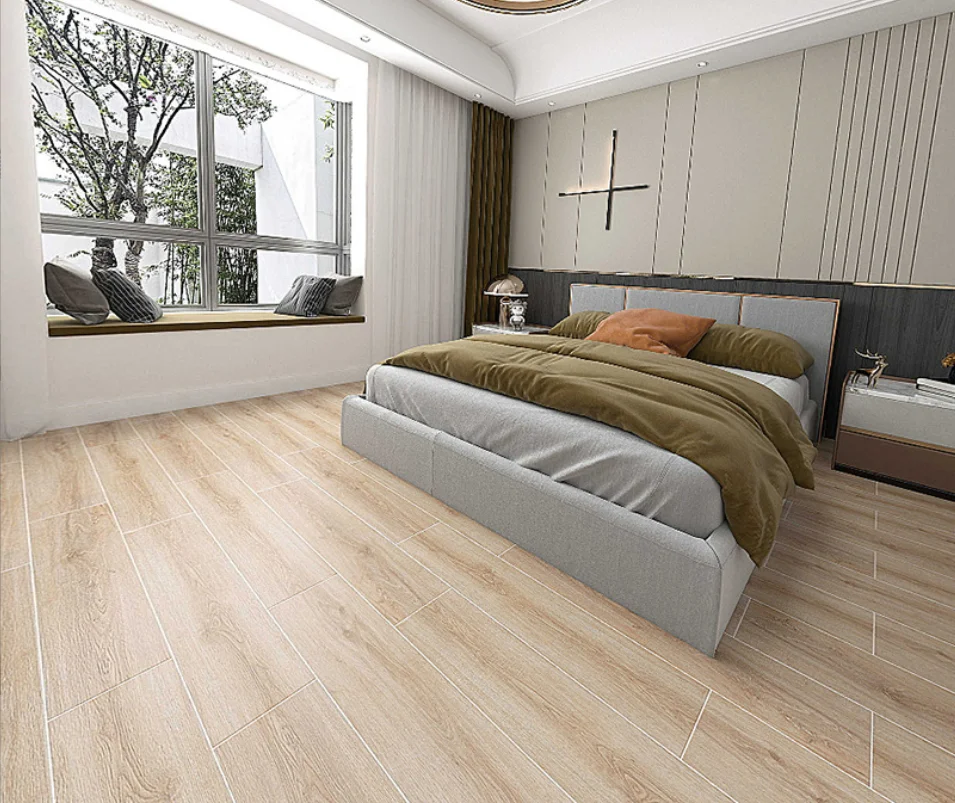 Wholesale by manufacturer quality solid wood texture 200*1000mm rhine wood soft ceramic tile