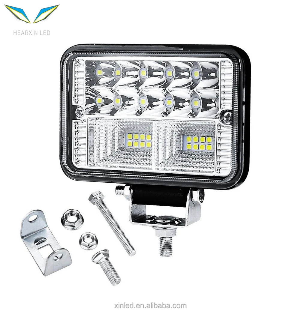 High Power 4 Inch 78W LED Work Light 12V 24V Flood Spot Lamp Square 4X4 Light For Off Road Car/Truck SUV Auto Vehicles