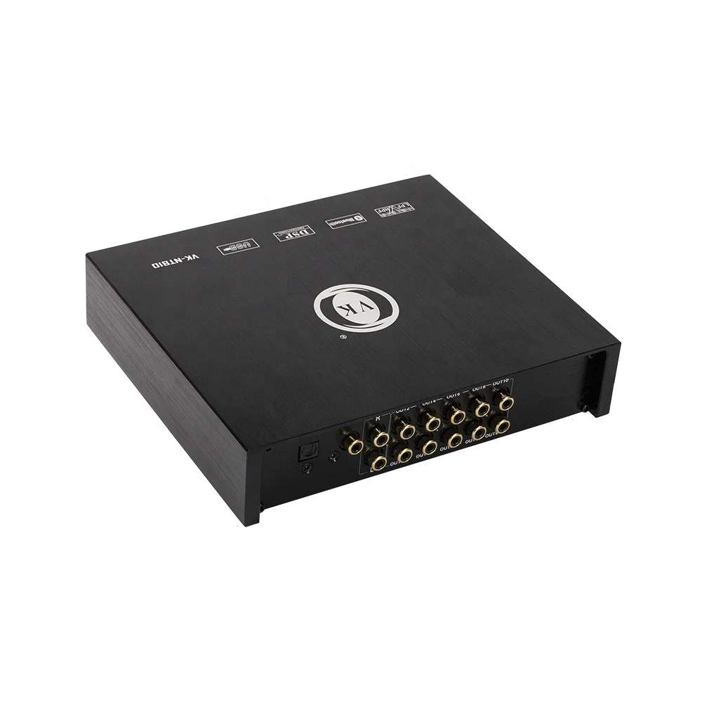 VK High quality new design car audio DSP amplifier processor support computer 10-channel low-level