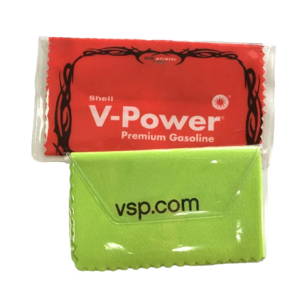 Microfiber Glasses  Cleaning Cloth for Sunglasses Soft RPET Screen Wipes with PVC package