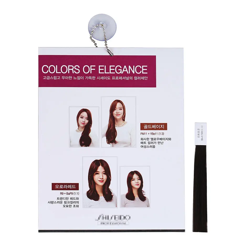Best Selling Professional OEM Cosmetics Hair Dye Shade Swatch Book Hair Color Chart for Salon