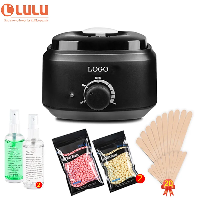 
Lulu Youth Professional Home Use, Hair Removal Kit for Whole Body Portable Black Wax Warmer/ 