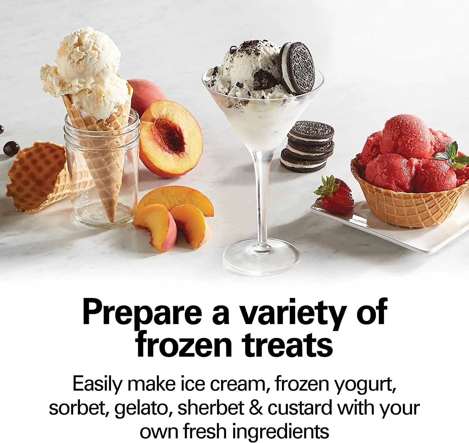 New Design 0.8L Capacity Electric Frozen Fruit Soft Electric Ice Cream Machine Maker For Home