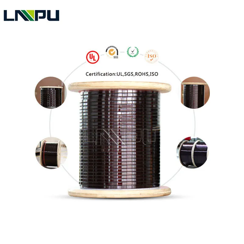 Rectangular Aluminum Wire 10mm wide and 3mm thick to build a coil Enamelled Aluminium Winding Wire