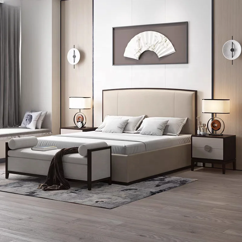 Dark Color Hotel Furniture Dubai Hotel Furniture Sample Wood Bedroom Furniture for Hotel