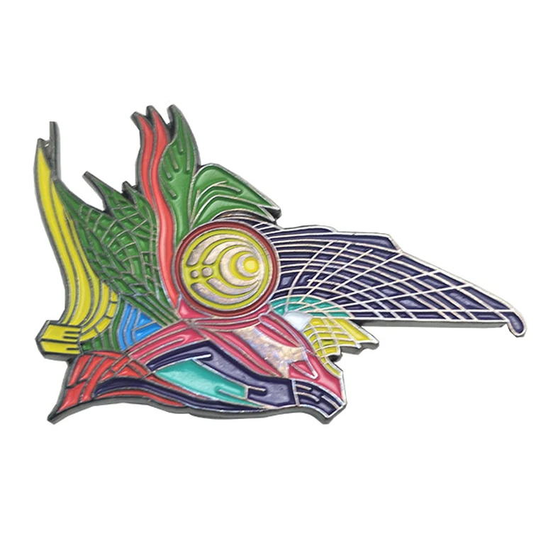 Custom personal logo soft enamel lapel flower pin with dyed black