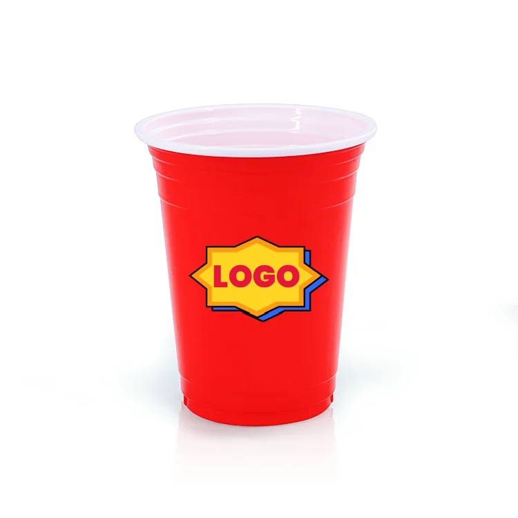 Double Color Espresso Cups Drinking Beer Party Beerpong Game Shot Tumbler Plastic Custom LOGO Disposable Cup