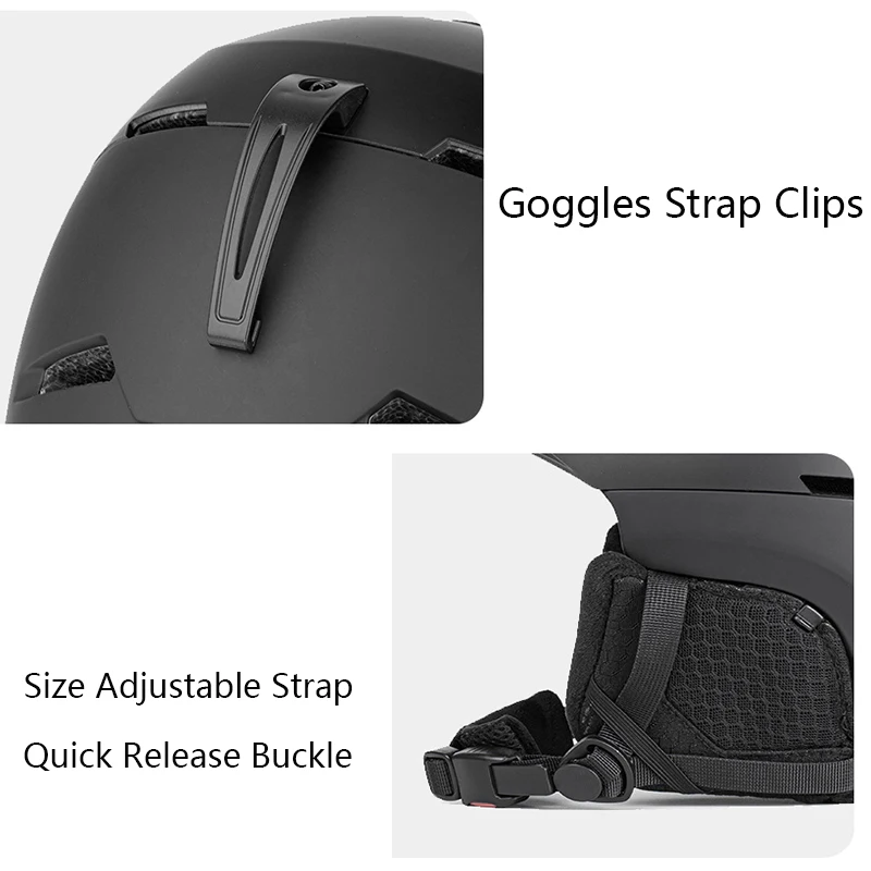 ABS+PC Shell with EPS Foam Protective Snowboard Helmets for Men Women and Youth