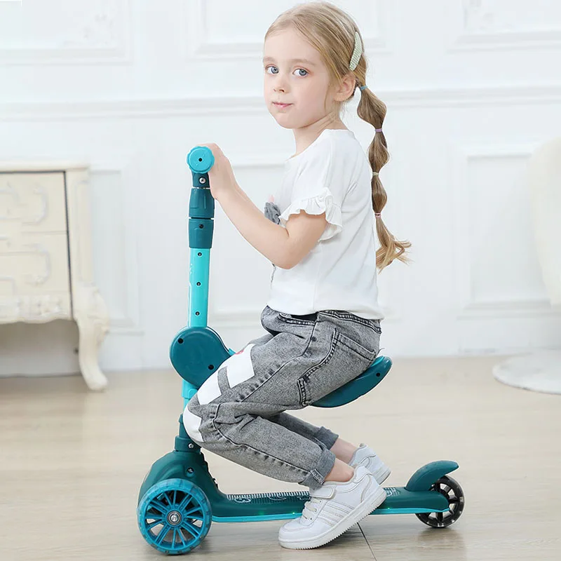 Wholesale High quality of 3 wheel stand up kids scooter Printing straight rod children scooter