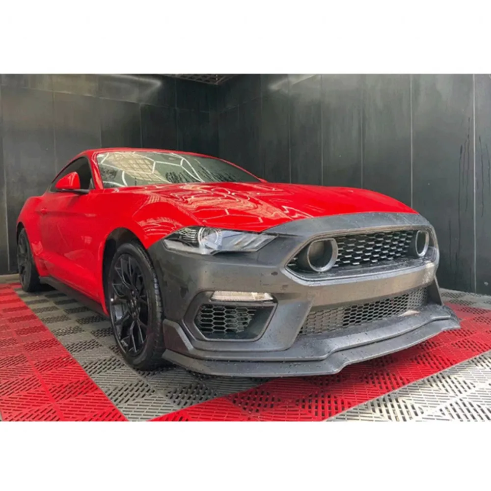 High Quality Mach1 Style Car Front Bumper Front Lip Rear Diffuser Side Skirt Vents Spoiler Body Kit For Ford Mustang 2018-2022