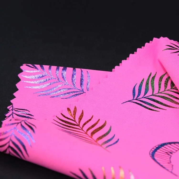 new style polyamide elastane wholesale printing pattern foil printing iridescent sequin fabric