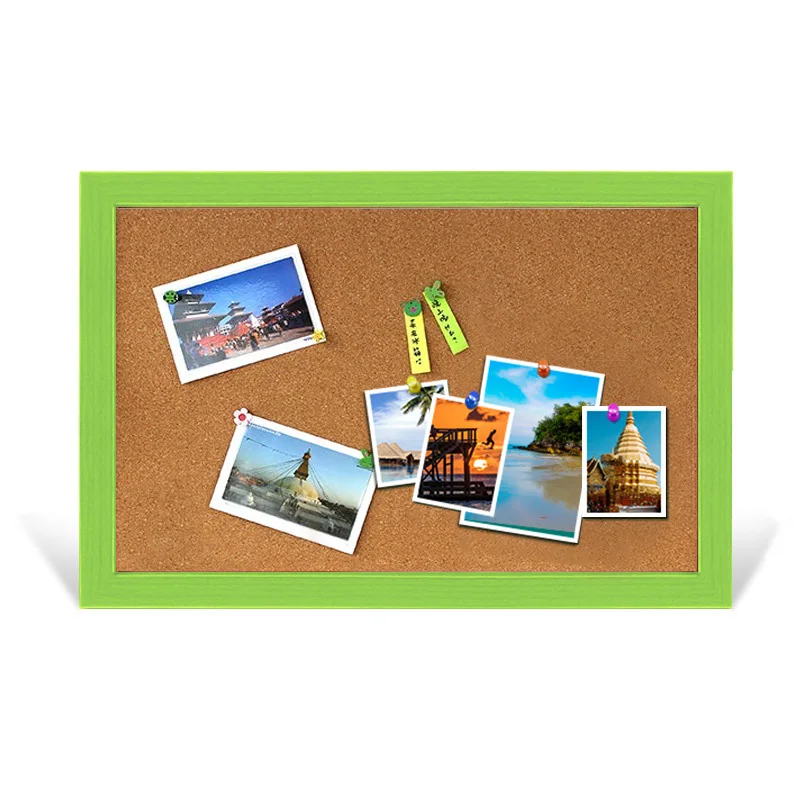 Factory Wholesale Double Sided Multi-size Custom Shaped Cork Board Classroom Cork Board Frame Multicolor