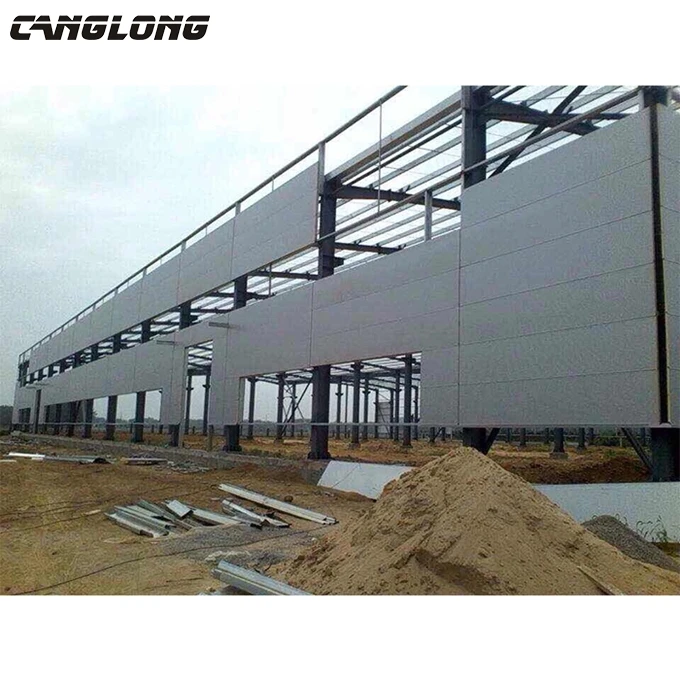Low cost 2 story warehouse garage prefab steel metal building structure for shed