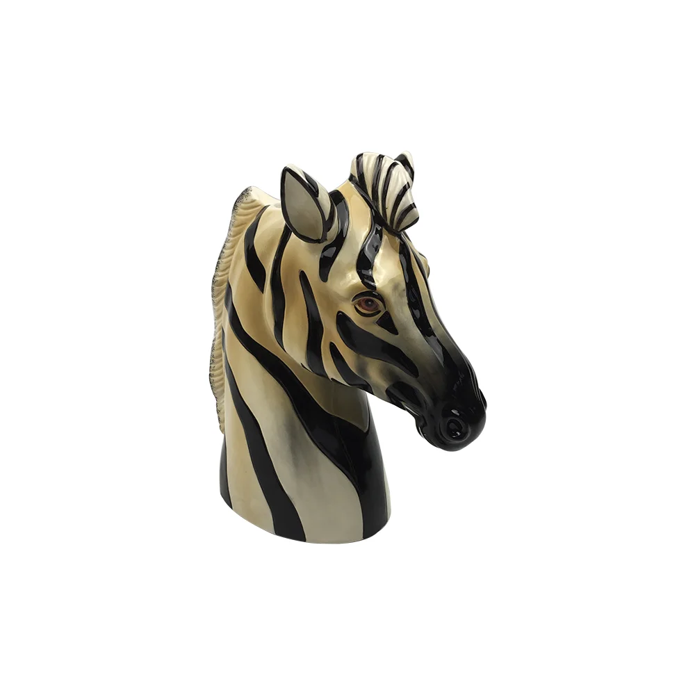 zebra horse sculpture shaped ceramic flower vase for home decor
