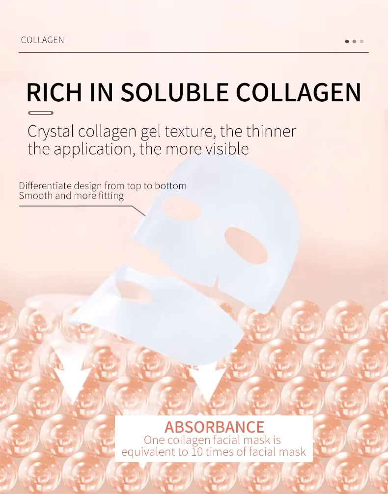 Custom logo Bio-Collagen Real Deep Hydration Pore Minimizing 2 Hour Peel Off Hydrogel Overnight bio collagen face sheet mask