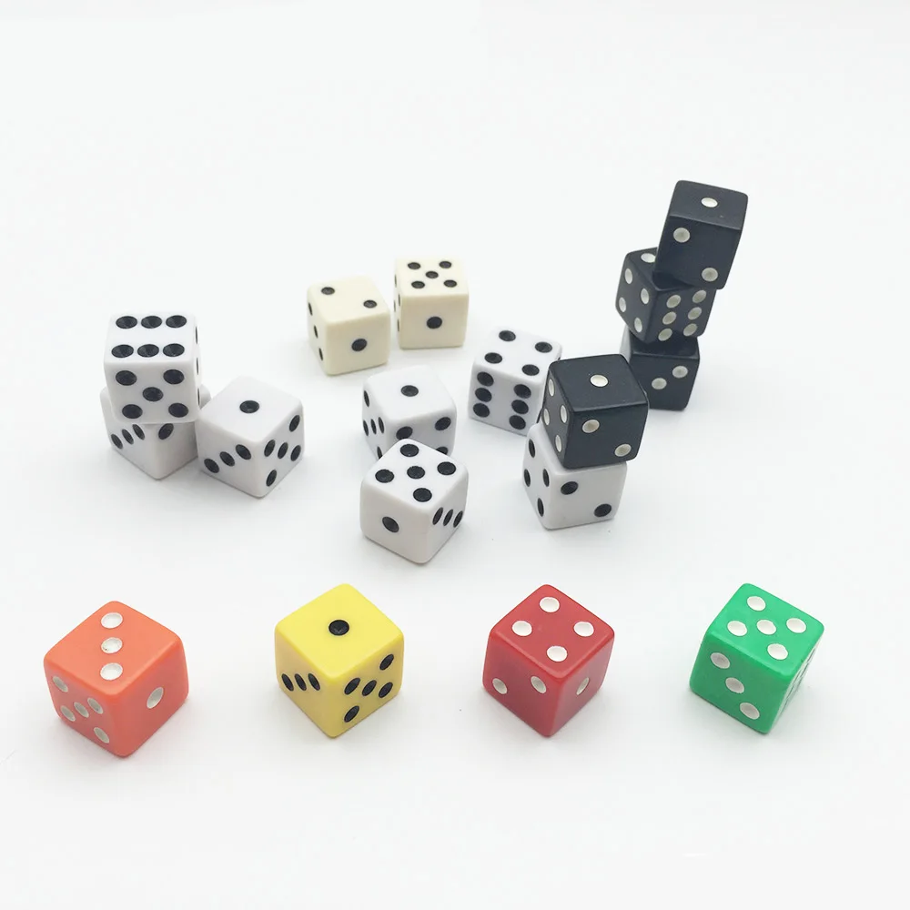  Изготовленная на заказ стандартная 6 односторонний пластиковый игровой D6 кости для настольной игры штук украшенное мозаикой из драгоценных камней 12