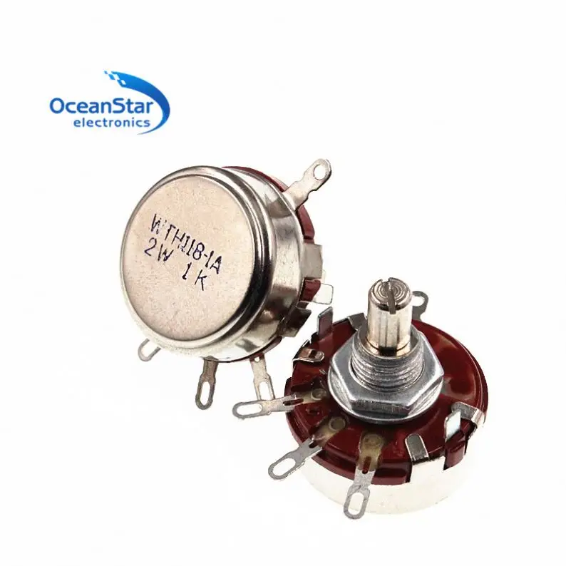 WTH118-1A 2 Вт один-поворот угольный осажденный потенциометр 1K 4 7 K 10K 47 (Европа) 100K 220K 330K 470K 1