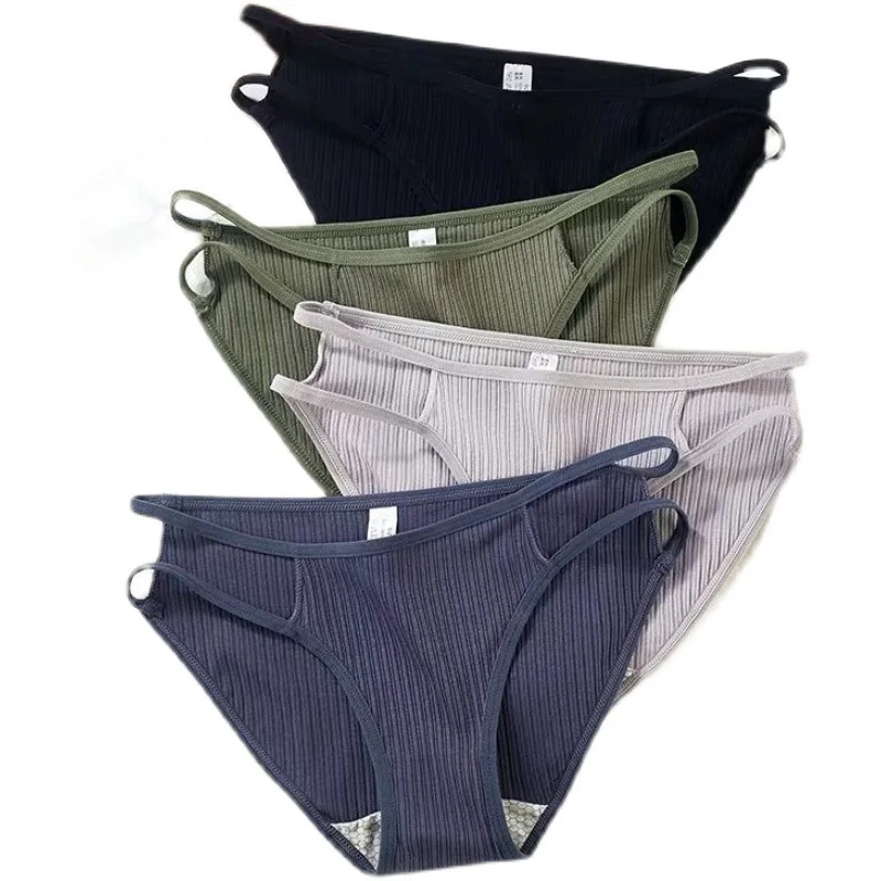 ili von Allure New arrival Threaded cotton crotch mid low rise sexy tight knickers lady silk