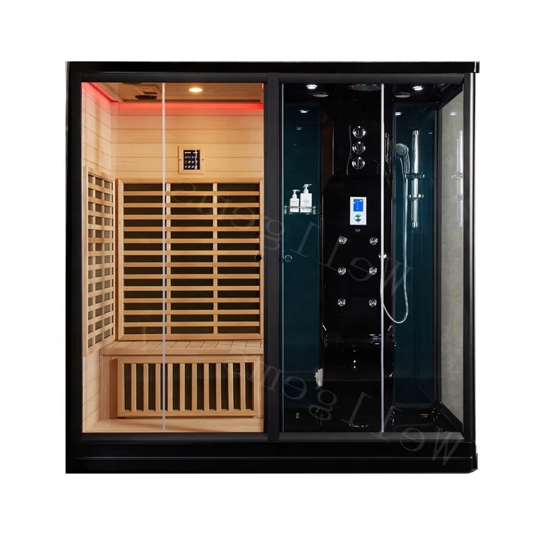 two persons Far infrared sauna hammam steam massage shower cabin