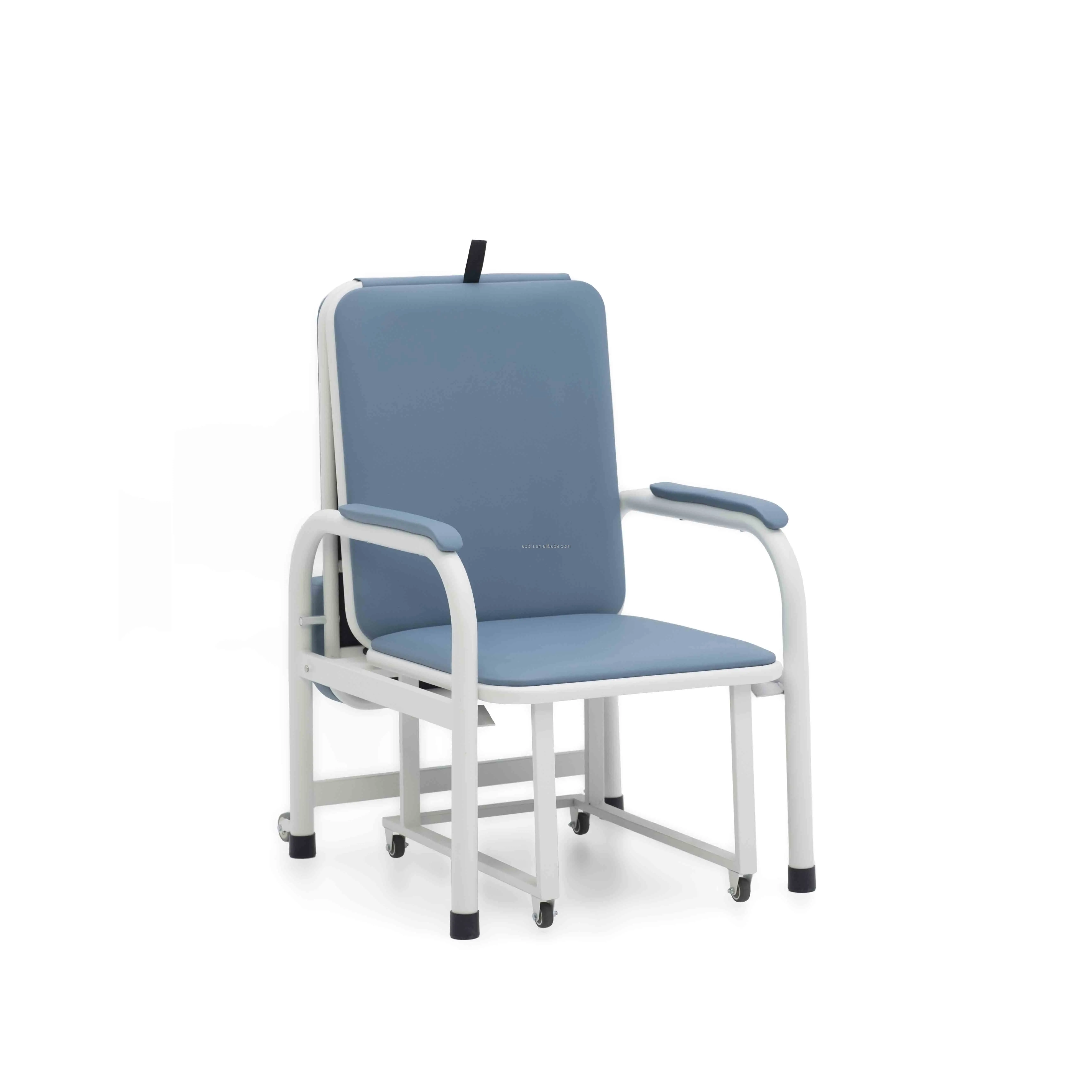 2022 folding simple hospital bed sleeper Chairs for patients cum chair