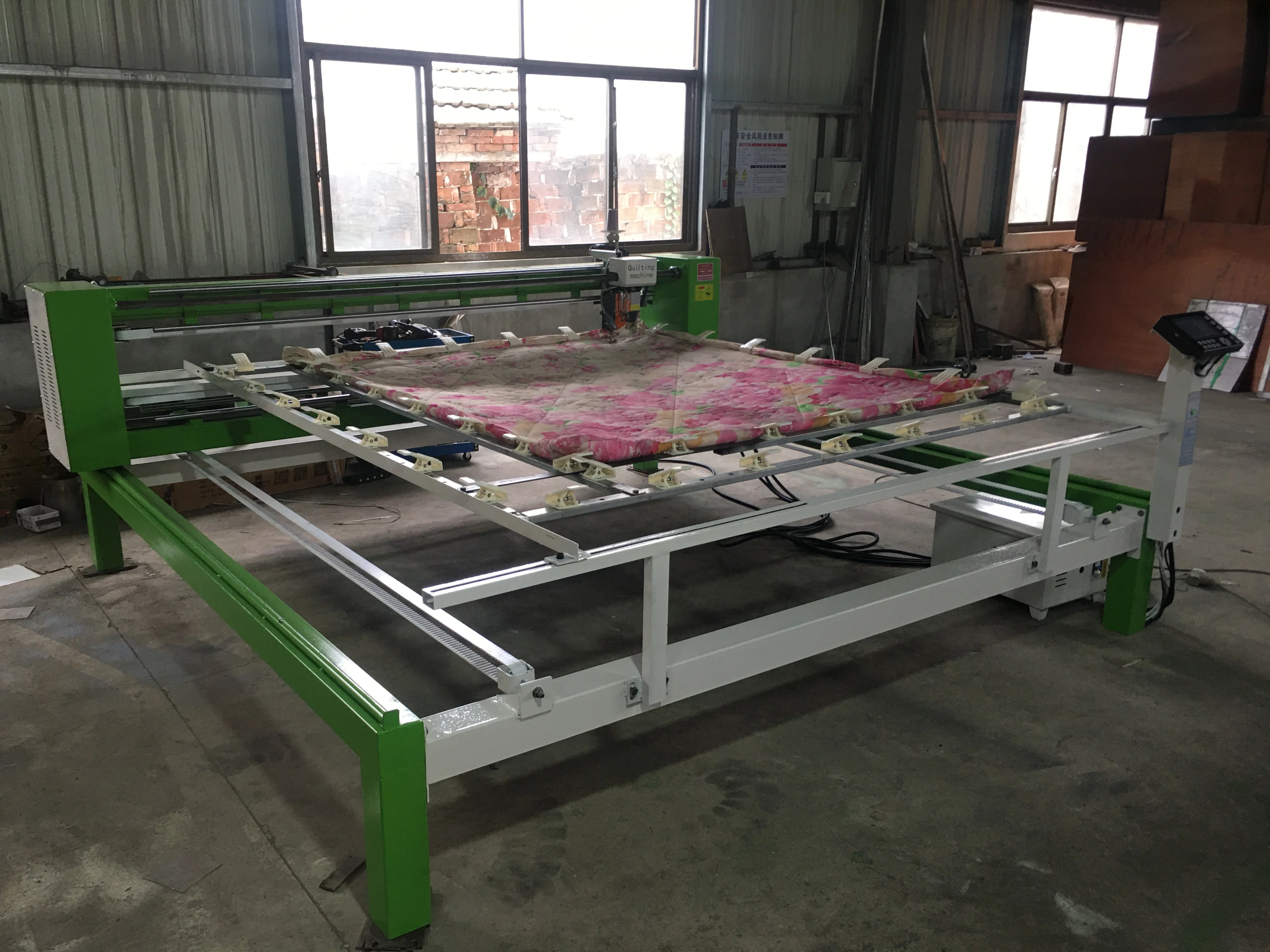 computerized single head long arm mattress quilt sewing quilting machine