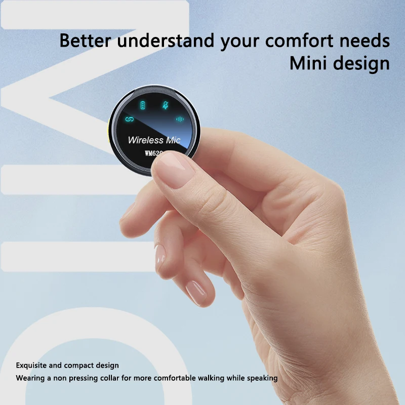 Wireless Magnetic Lapel Microphone professional cordless Lavalier mic with charging case for iphone Android cell phone