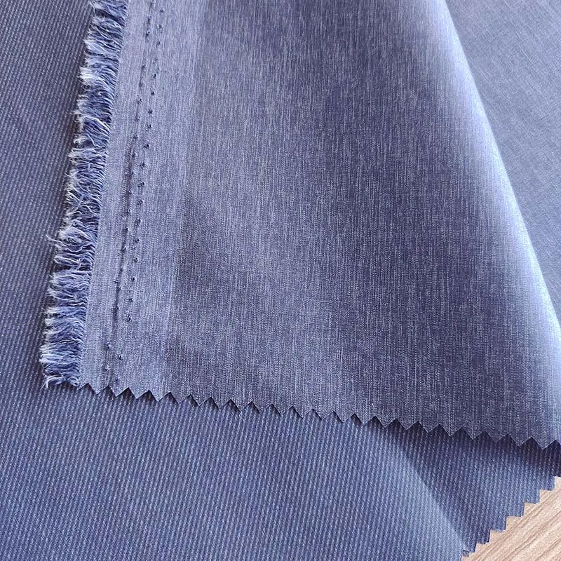 Factory Hot Selling Men Puffer Jacket Fabric Polyester Cationic Melange Fabric Sublimation Print PU Coated