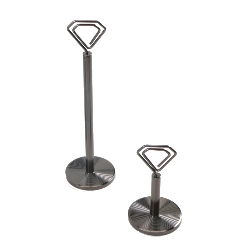 YS3005 High Quality Durable Diamond Shaped Wedding Place Name Number Note Card Clips Metal Table Number Holder