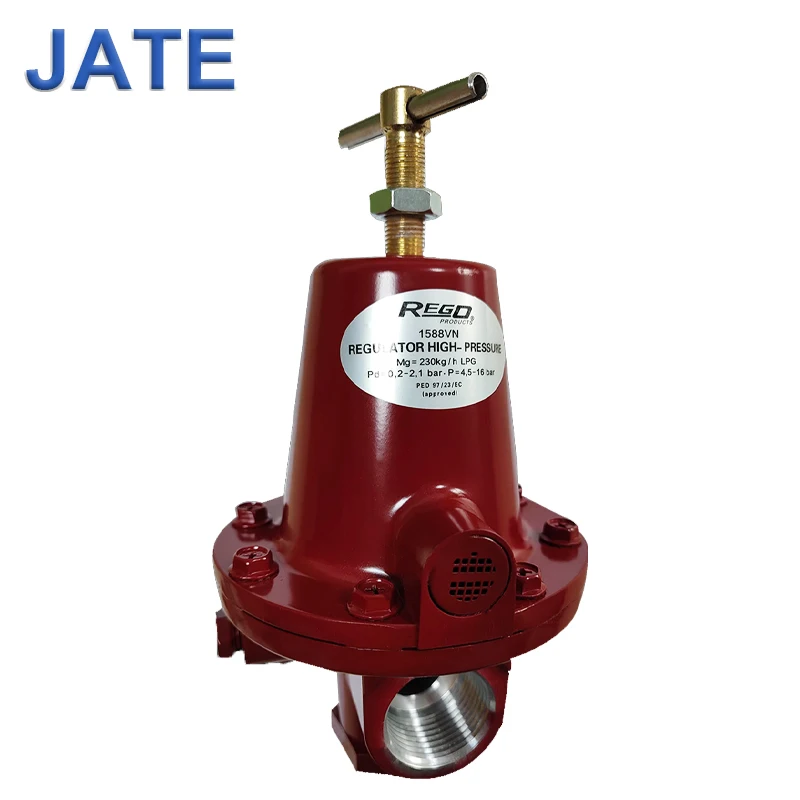 JATE 1588VN gas burner pressure reducing valve with handle manual relief valves industrial