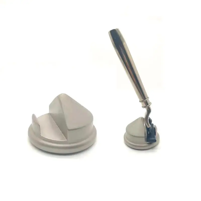 Factory Wholesale Shaving Razor Stand Metal Silver Triple  blade /Five blade Special Razor Holder Shaving Razor Set