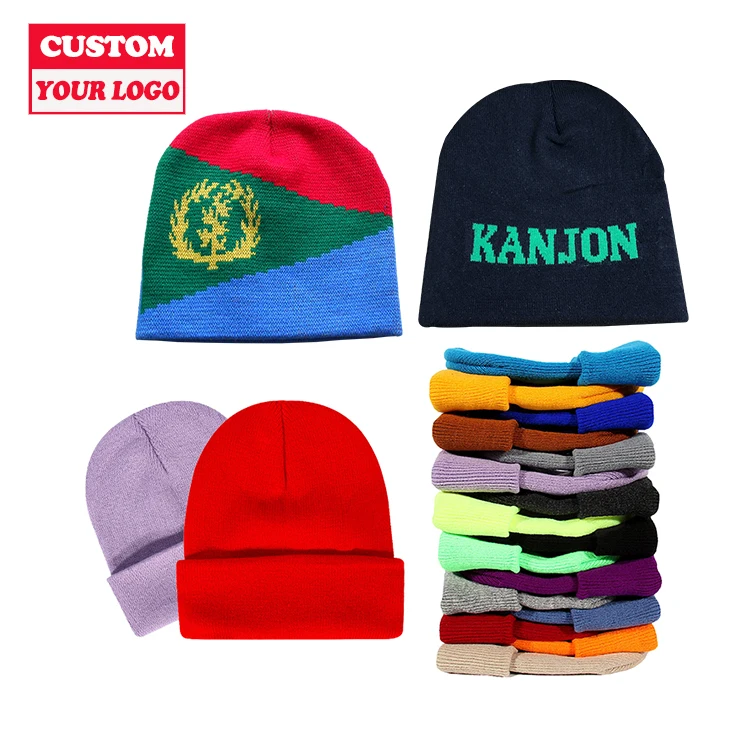 Custom made printing  Beanies For Women Winter Beanie Hat Cap For Men