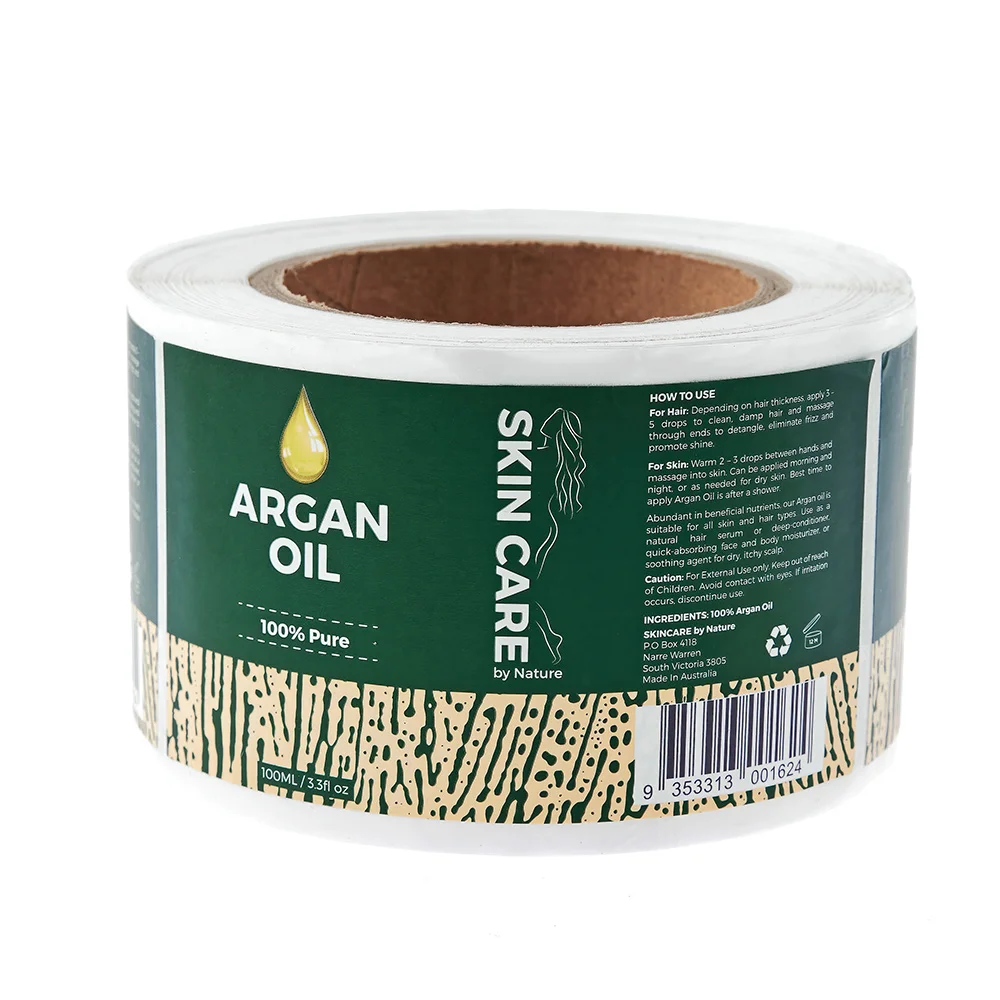 
Packaging logo design printed personalized color customized labelling pvc roll perfume jar labels sticker for box 