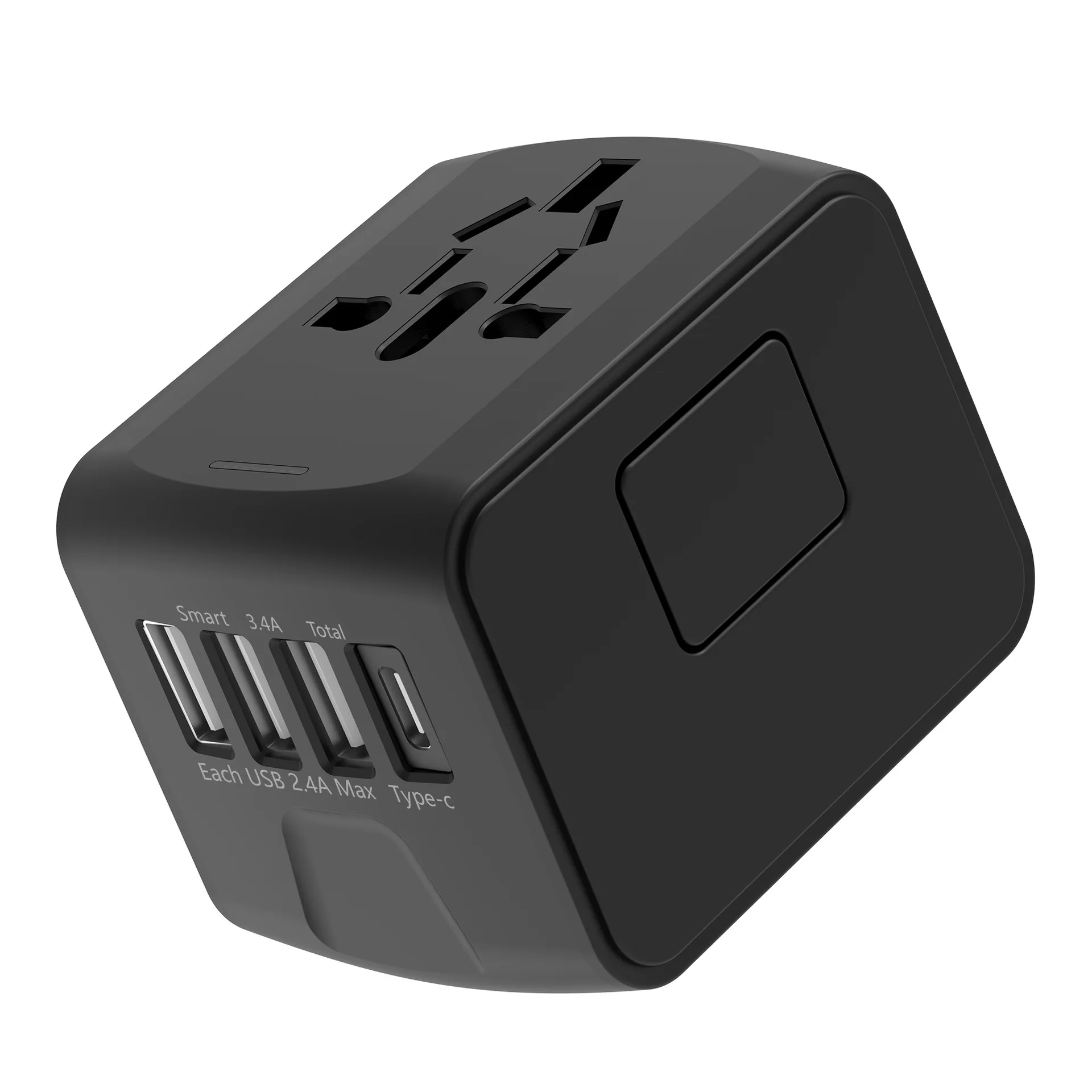 Universal Travel Adapter 100V-250V AC AC Power Plug Adapter 3 USB and 1 Type C Ports for for USA EU UK AU Cell Phone Laptop