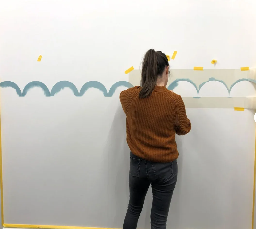 Scallop Border Wall Stencil Nursery Room Decor Reusable Decor Stencils for Wall Painting