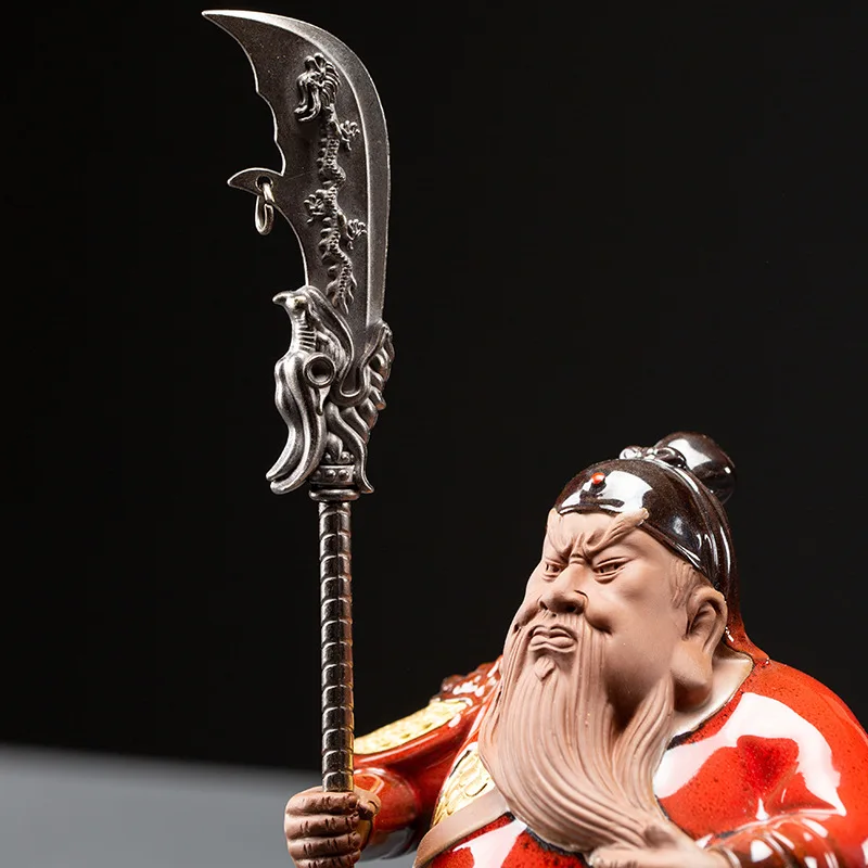 
New Chinese ceramic Guan Gong creative Guan Yu Zen home living room decorations antique shelf Crafts gift Ornaments 