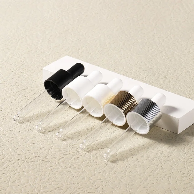 20ml new design luxury glass essential oil dropper bottle skincare serum packaging with metal gold dropper