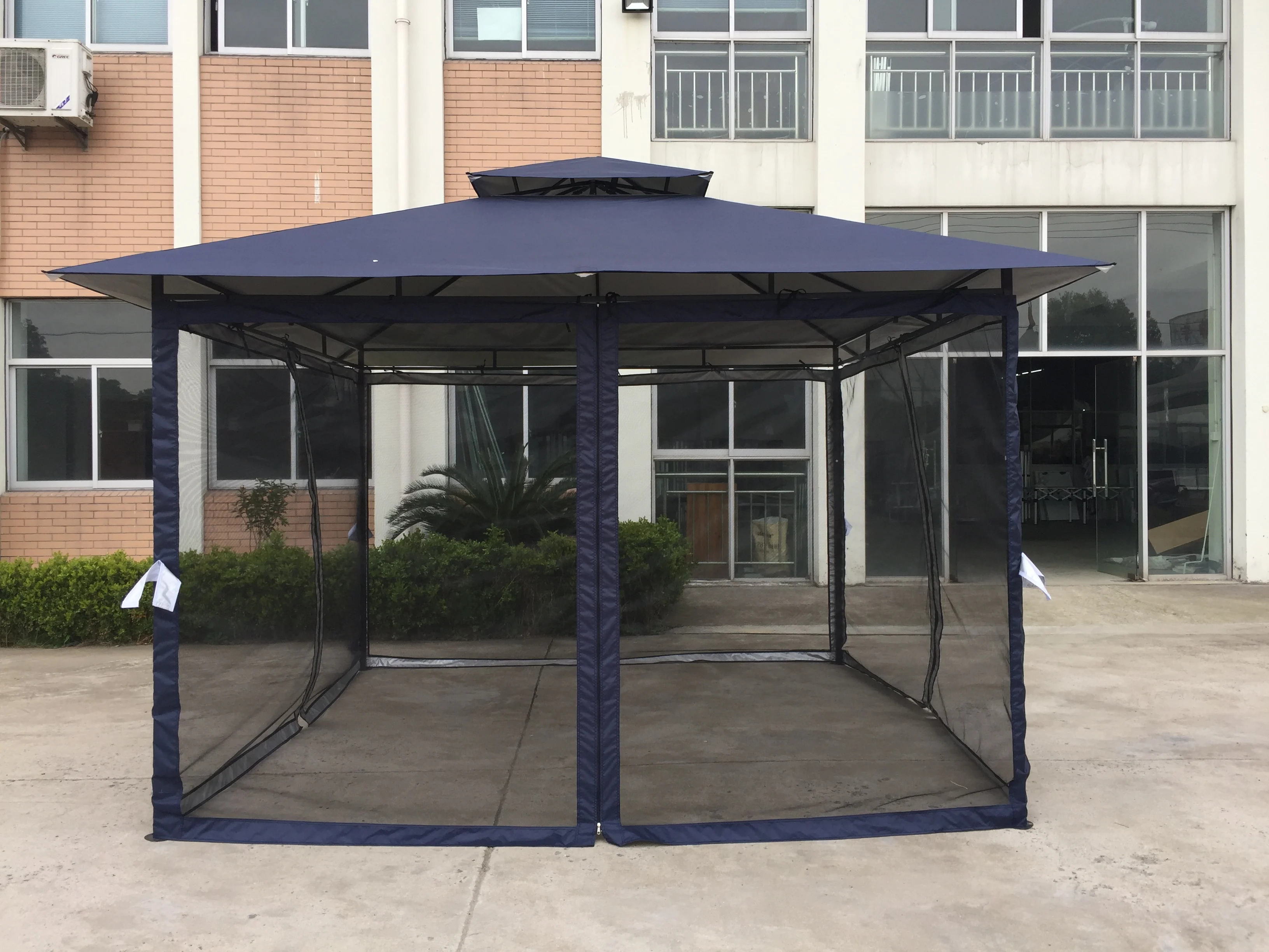 Outdoor New Courtyard Garden Gazebo With Mosquito Net Windproof Sunshade Pavilion Terrace Gazebo